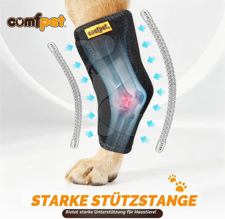 Hundehalsbandage für hintere Sprunggelenk, Hund Bein Unterstützung Wrap mit Metall-Streifen, Hinterb