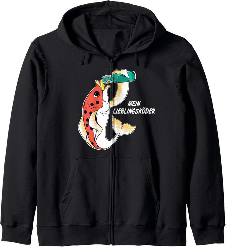 Lieblingsköder Bier Fisch, Angeln Angler Humor Hobby Kapuzenjacke