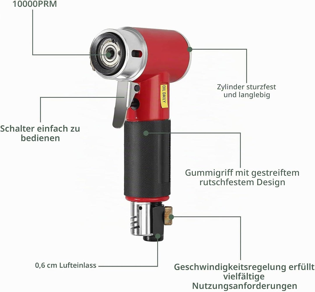 Mini Poliermaschine, Druckluft Polierer, EYPINS 25mm 50mm 75mm Exzenter schleifer Winkelschleifer mi