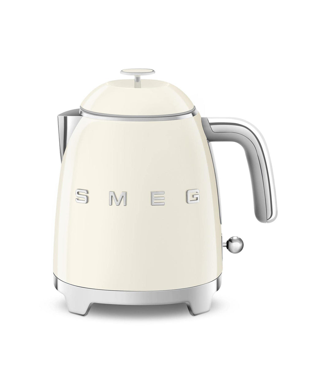 Smeg, Kleiner elektrischer Wasserkocher KLF05CREU 0,8 L, Edelstahlfilter, Sicherheitsabschaltung, Wa