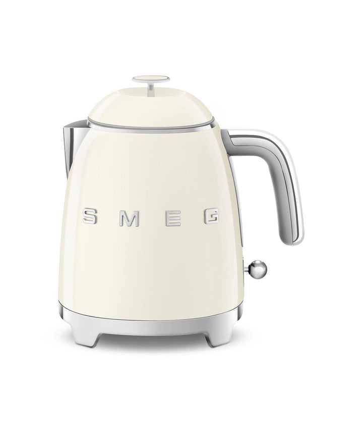 Smeg, Kleiner elektrischer Wasserkocher KLF05CREU 0,8 L, Edelstahlfilter, Sicherheitsabschaltung, Wa