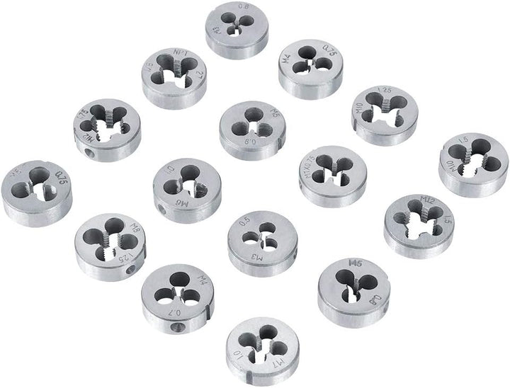 Gewindeschneider Set 40tlg, Profi Gewindebohrerset Feingewinde Gewindeschneidsatz Metrisch M3-M12 Ge