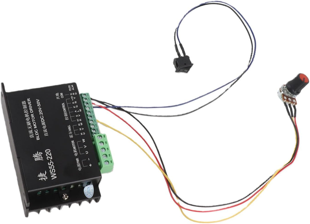 Bewinner Motortreiber Controller mit Kabel, WS55-220 Hochleistungs BLDC Motor Controller mit 3 Phase