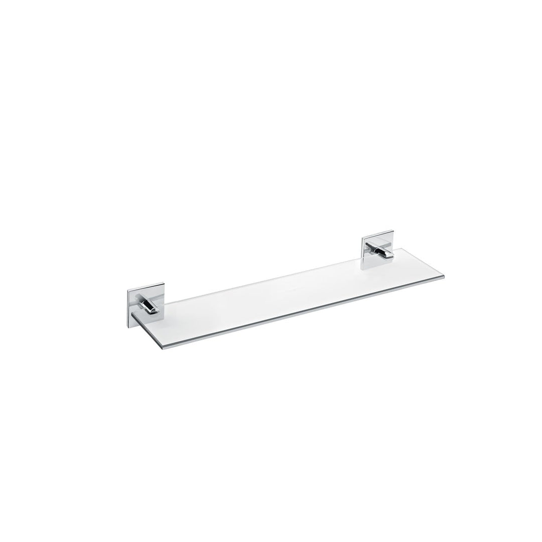 Bath + Duo Square Regal Glas 40 x 10,5 x 5 cm Chrom/Chrom Quadratisch (Duo Square) 40 cm, Quadratisc