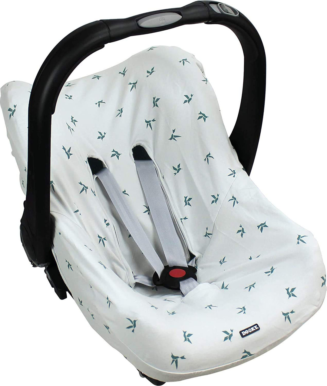 Dooky 126804 Seat Cover Schonbezug Origami swallow Rose für Babyschale Universalgrösse geeignet für