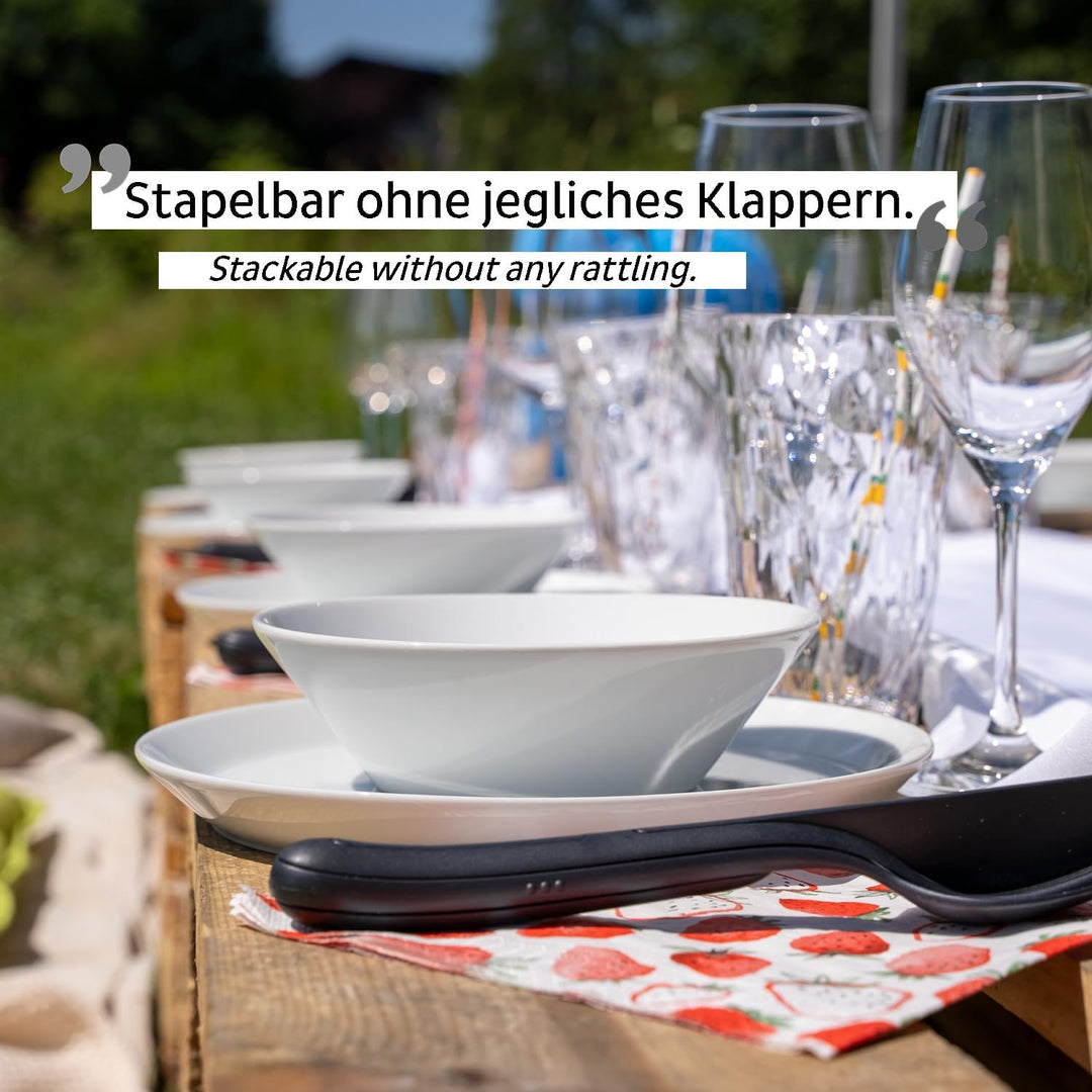 silwy® Porzellan-Vorteilsset (4er-Set) bestehend aus zwei Magnet-Teller und zwei Magnet-Bowls - perf