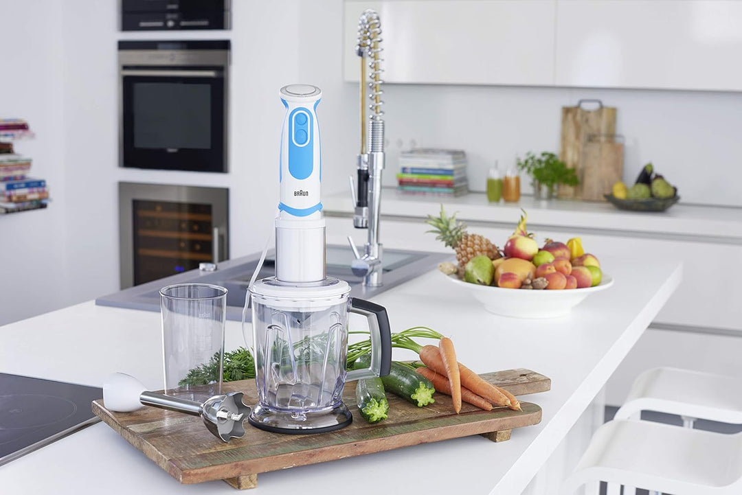 Braun Minipimer 5 MQ5060WHBL Twist Stabmixer, elektrisch, Weiss/Blau