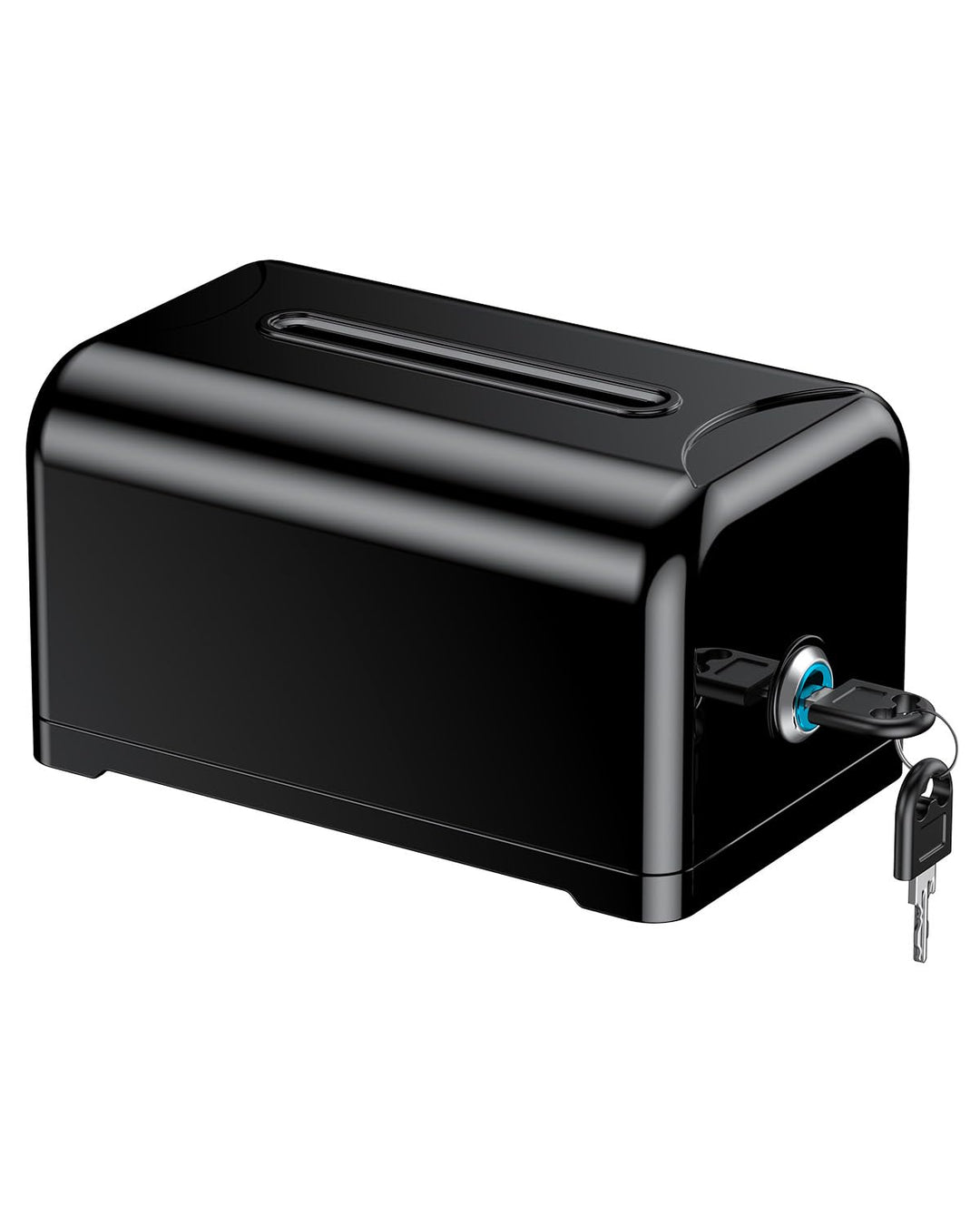 Uniclife Acryl-Spendenbox für Fundraising, schwarze Vorschlagsbox mit Schlitz und Schloss, Tischwahl