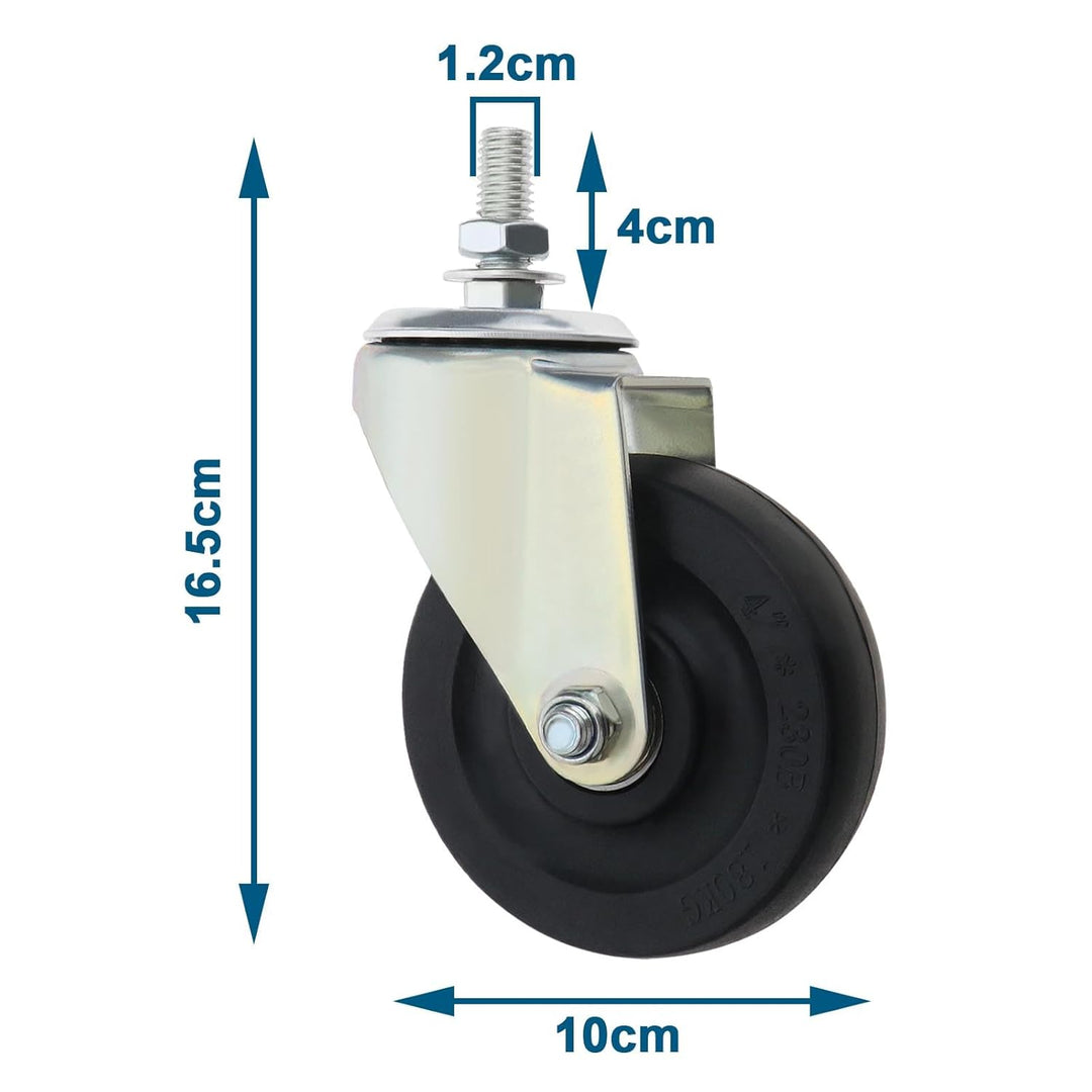 4 "Hoverkart Rad Ersatz mit Metallhalterung Hoverboard Räder Gummi Ersatzräder Roller Zubehör & Teil