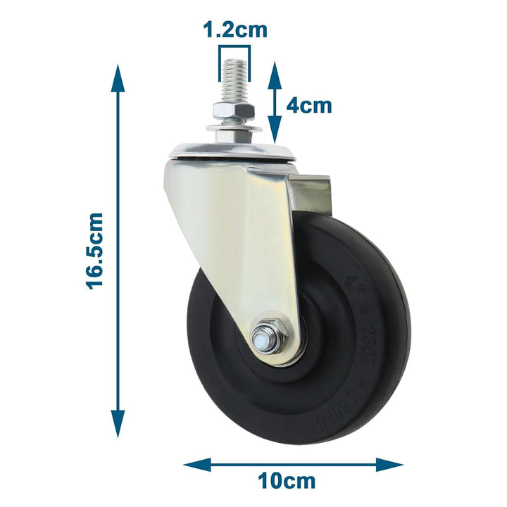 4 "Hoverkart Rad Ersatz mit Metallhalterung Hoverboard Räder Gummi Ersatzräder Roller Zubehör & Teil