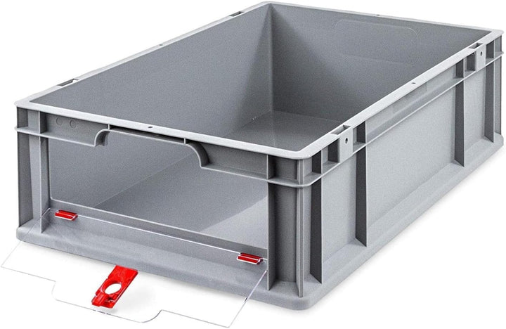 SparSet 10x Eurobox NextGen Insight Cover | HxBxT 17x40x60 | 34 Liter | Niedrig/Rot | Eurobehälter,