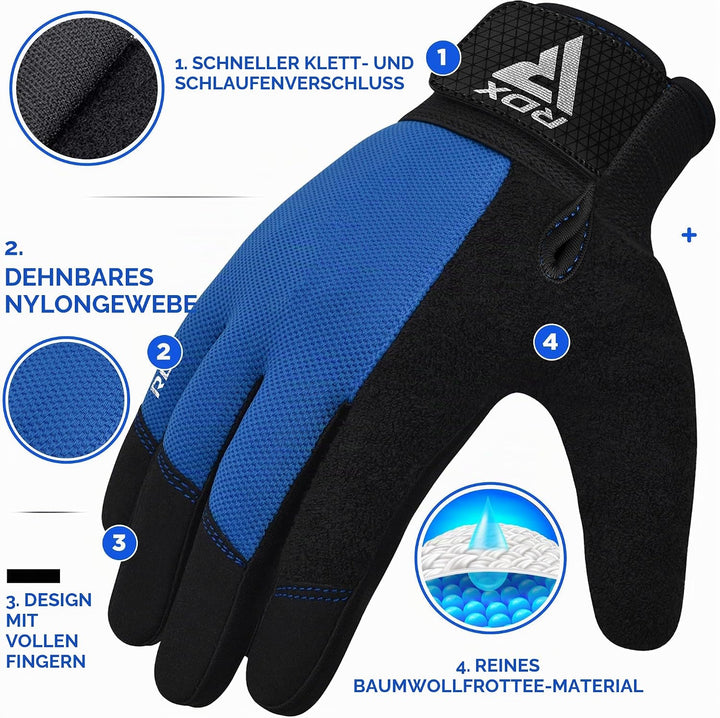 RDX Fitness Handschuhe Vollfinger Damen Herren, Gewichtheben Touchscreen Trainingshandschuhe, Bodybu