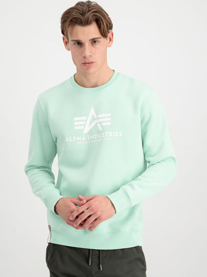 ALPHA INDUSTRIES Herren Basic Sweater Sweatshirt für Herren Sweatshirt (1er Pack) XS Mint, XS Mint