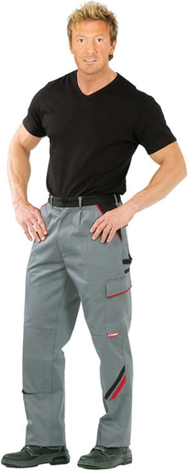 Planam Highline Herren Bundhose Schiefer schwarz rot Modell 2322, Grösse 62 Schiefer/Schwarz/Rot 62,