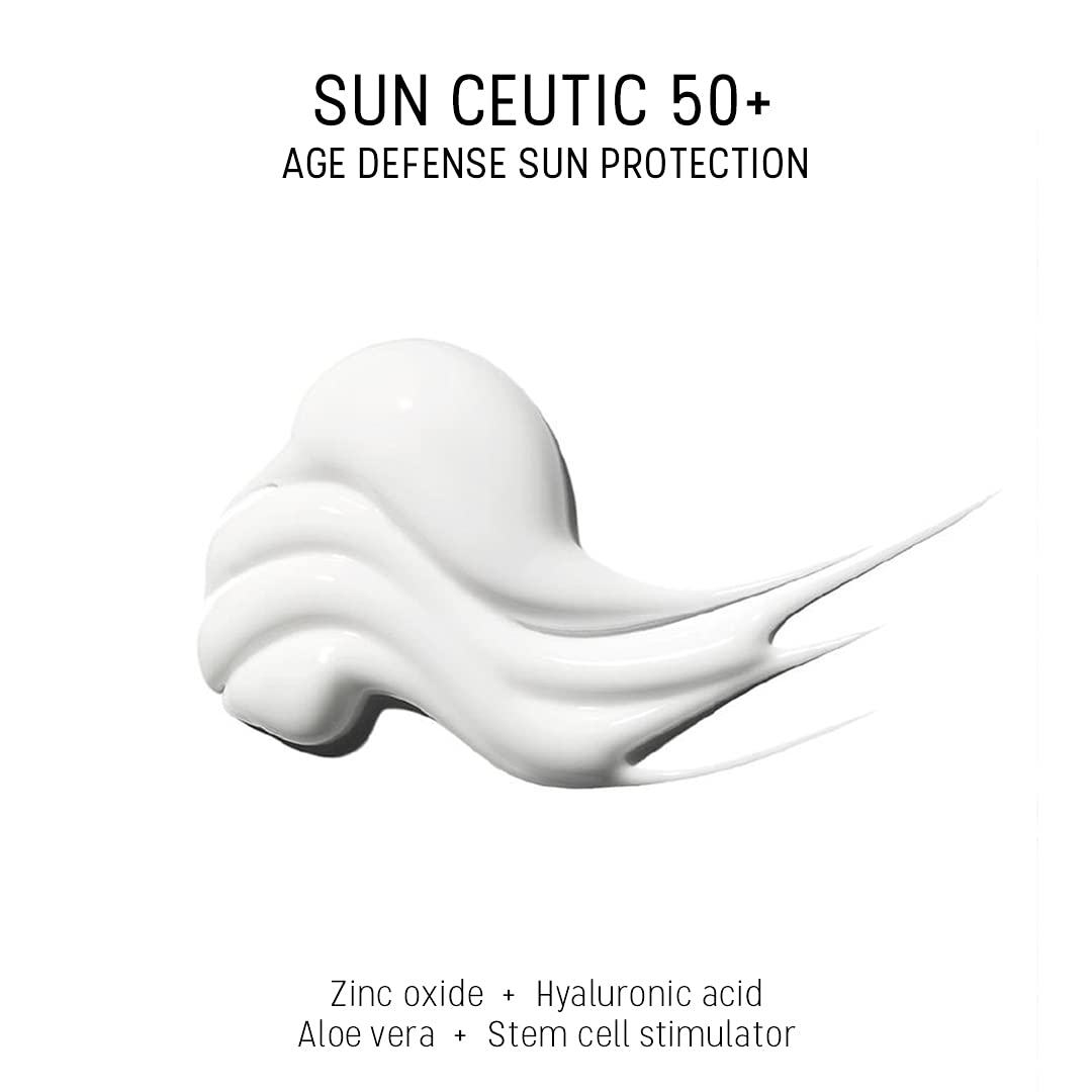 Dermaceutic Sun Ceutic 50+ - Protección solar antienvejecimiento con filtro UV, ácido hialurónico, A