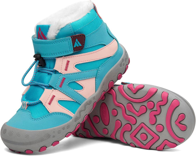 Mishansha Kinder Outdoor Winterschuhe Warm Gefüttert Winterstiefel, Gr.24-38 27 EU Himmelblau, 27 EU
