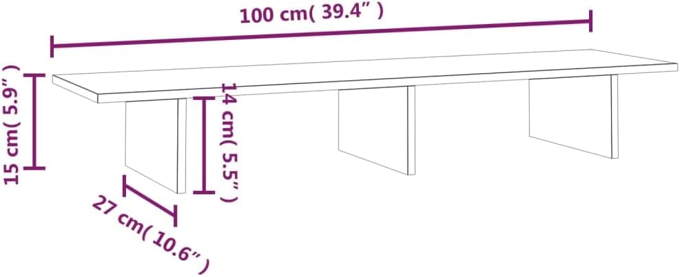 vidaXL Monitorständer Schreibtischaufsatz Monitorerhöhung Bildschirm Aufsatz Bildschirmerhöhung Bild