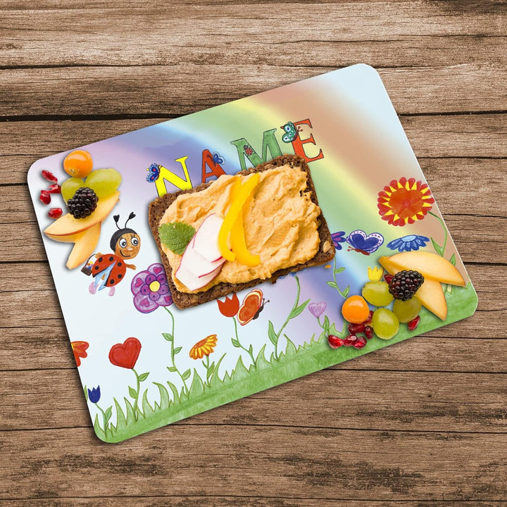 Vesperbrettchen mit Name/Frühstücksbrettchen Brotzeitbrettchen Schneidebrettchen mit Motiv und Perso