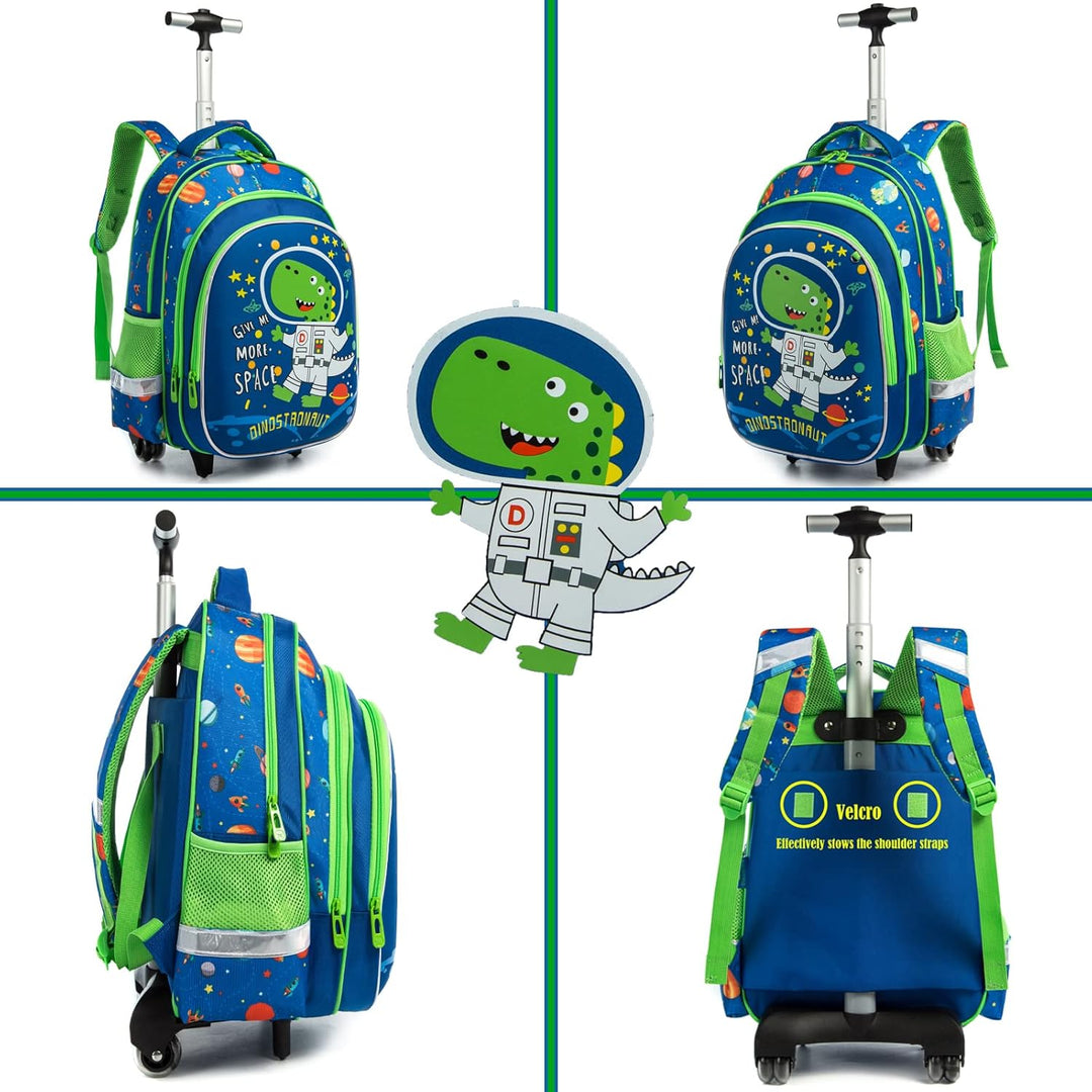 Rucksack Junge Schulranzen Trolley Schulrucksack Mädchen Teenager 3PCS 17” Kinder Schultrolley Geeig