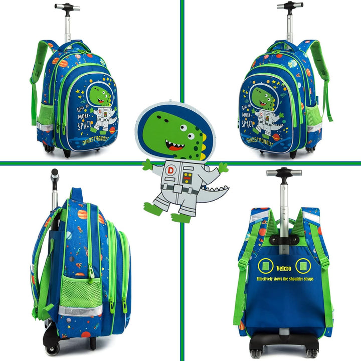 Rucksack Junge Schulranzen Trolley Schulrucksack Mädchen Teenager 3PCS 17” Kinder Schultrolley Geeig
