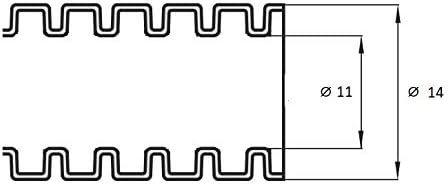50m Wellrohr Ø14 PE Kabel Schutz Rohr Marderschutz geschlitzt 14/11 Isolierrohr Schutzrohr 0.42€/m K