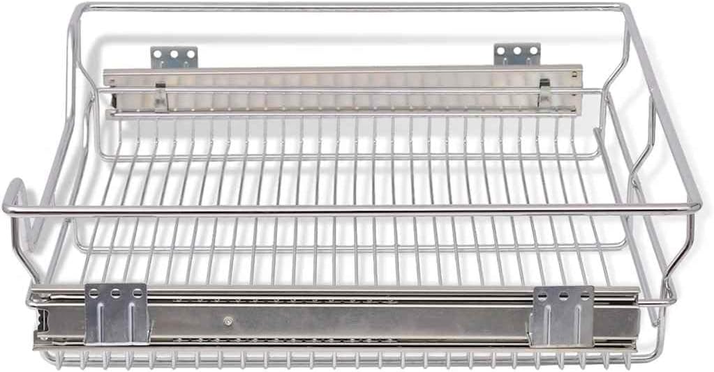 vidaXL 2X Einbauschublade 60cm Teleskopschublade Korbauszug Küchenschrank 600 mm, 600 mm