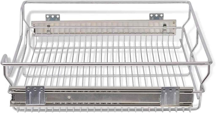 vidaXL 2X Einbauschublade 60cm Teleskopschublade Korbauszug Küchenschrank 600 mm, 600 mm