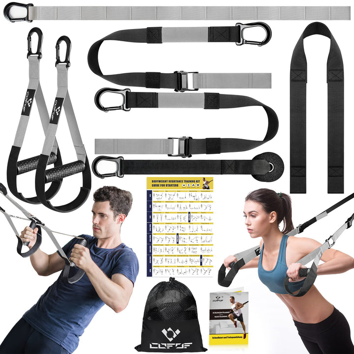 Schlingentrainer, Sling trainer für ein Ganzkörpertraining, Schlingentrainer für zuhause mit Grossem