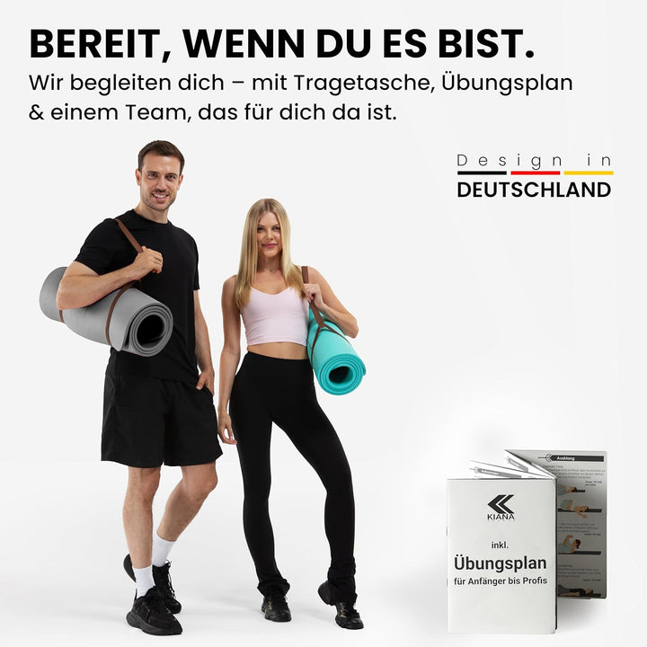 Yoga Matte aus Deutscher Entwicklung – Rutschfeste &amp; gelenkschonende Yogamatte – 2 Komfort-Dicken (1