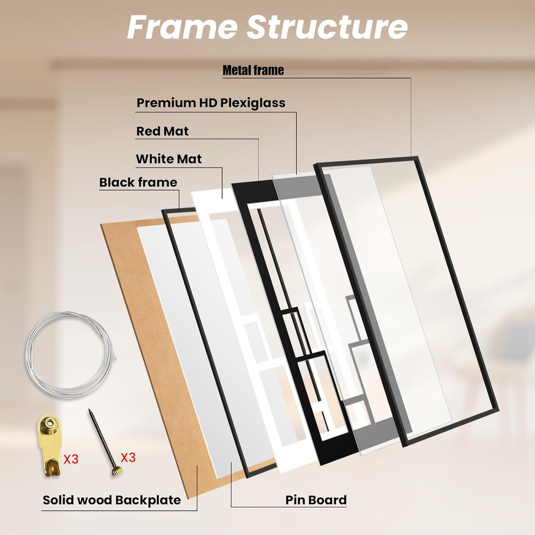 2 Stück Trikotrahmen Aluminium Objektrahmen für Fussballtrikot Trikot Bilderrahmen Deep Frame 60 * 8