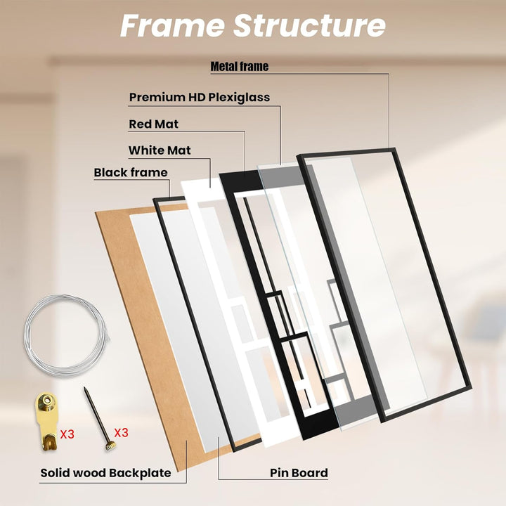 2 Stück Trikotrahmen Aluminium Objektrahmen für Fussballtrikot Trikot Bilderrahmen Deep Frame 60 * 8