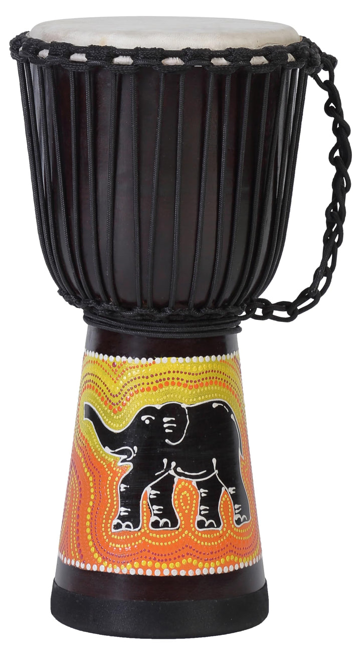 50cm Profi Djembe Trommel Bongo Drum Buschtrommel Percussion Motiv Elefant Afrika Art - (Sehr gutes
