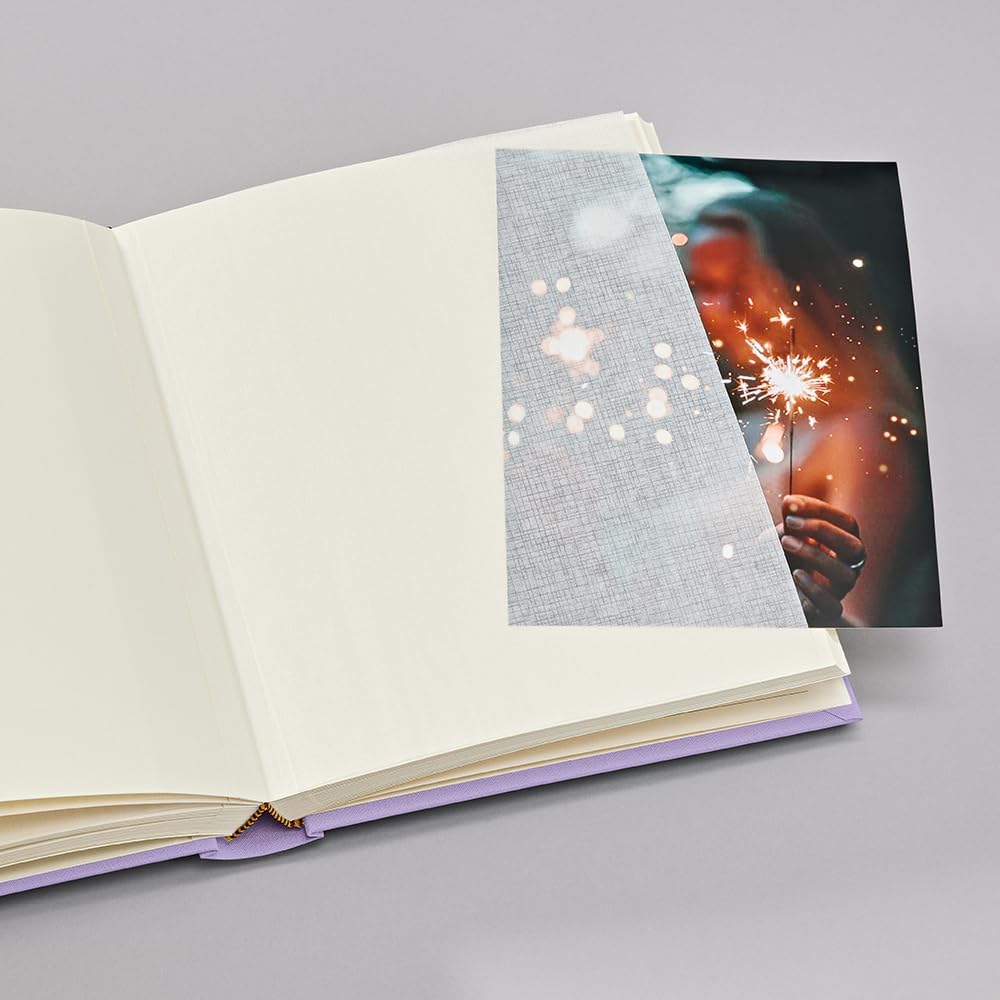Semikolon 369969 Foto-Album Medium Finestra - 21,6x25,5 cm - 80 Seiten cremefarben, für 160 Fotos -