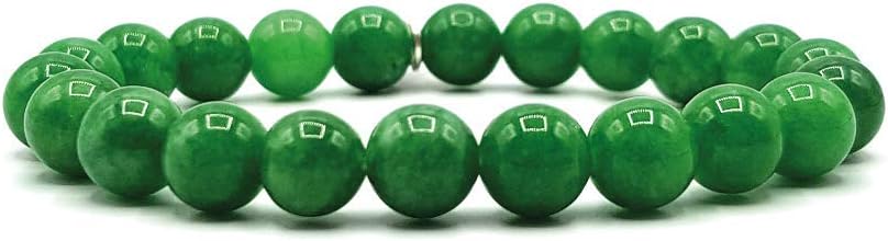 Jade Armband, Edelstein Perlen, Kraftstein Schmuck für Damen und Herren, Chakra - Glücksbringer - Fr