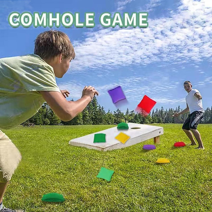 30 Stück Cornhole Säckchen, 7 x 7cm Cornhole Bean Bags, Dosenwerfen Nylon Sitzsäcke Werfen, Quadrati