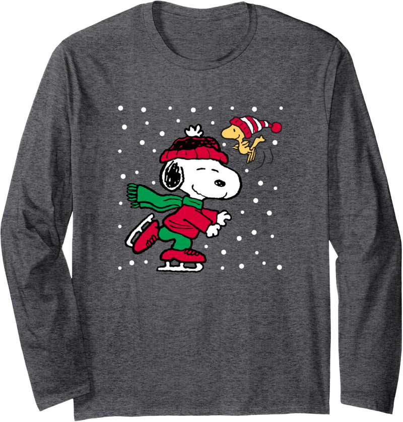 Peanuts - Christmas Snoopy Ice Skating Langarmshirt