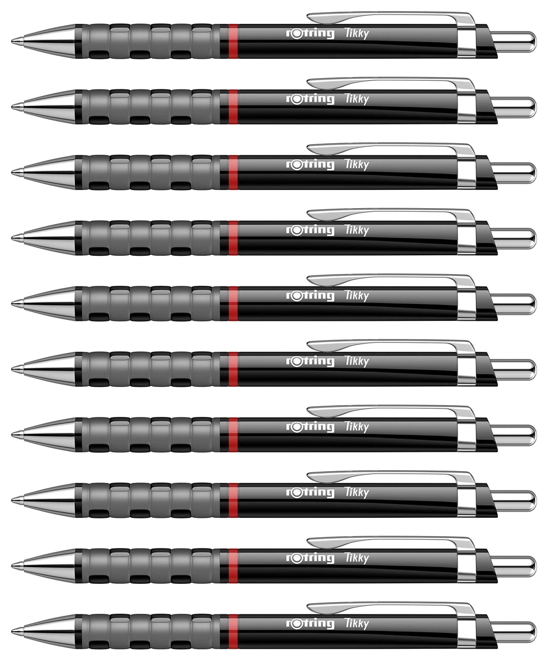 rOtring Tikky-Kugelschreiber | blaue Tinte | mittlere Spitze (1,0 mm) | Schwarzer Schaft | federleic