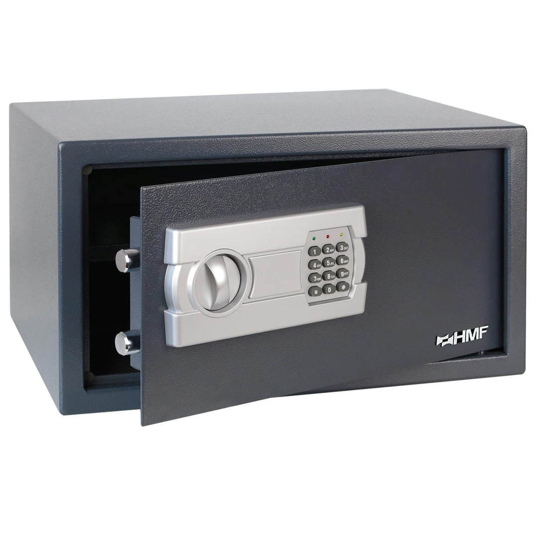 HMF Tresor passend für 15 Zoll Laptop und Ordner, Möbeltresor Laptopsafe Safe 450 x 250 x 365 mm