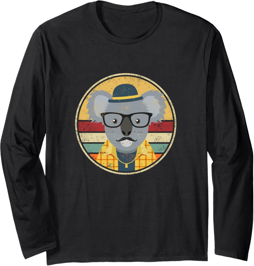 Lustiges Koalabär Koala Australien Teddy Retro Outfit Design Langarmshirt
