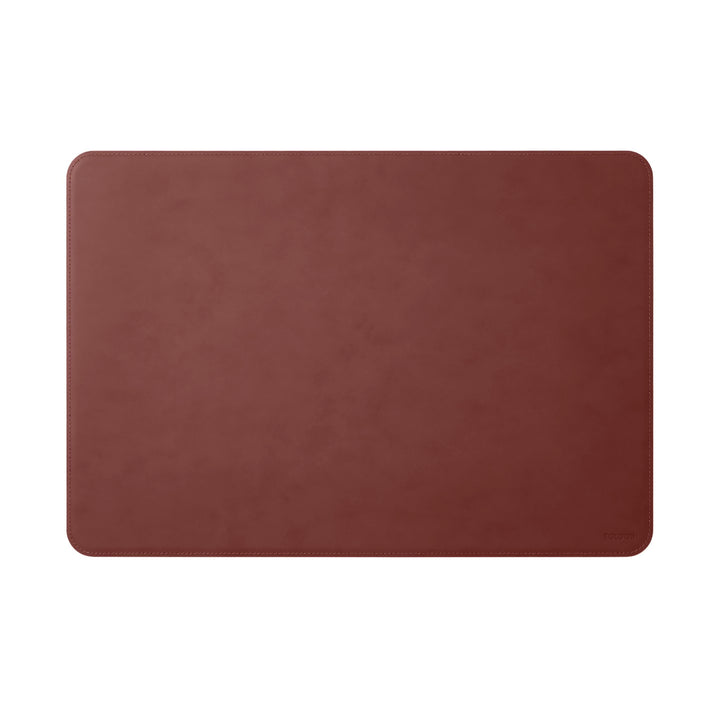 Eglooh - Herms - Schreibtischunterlage aus Leder Bordeaux Rot cm 80x50 - Handwerkliche Nähte und abg
