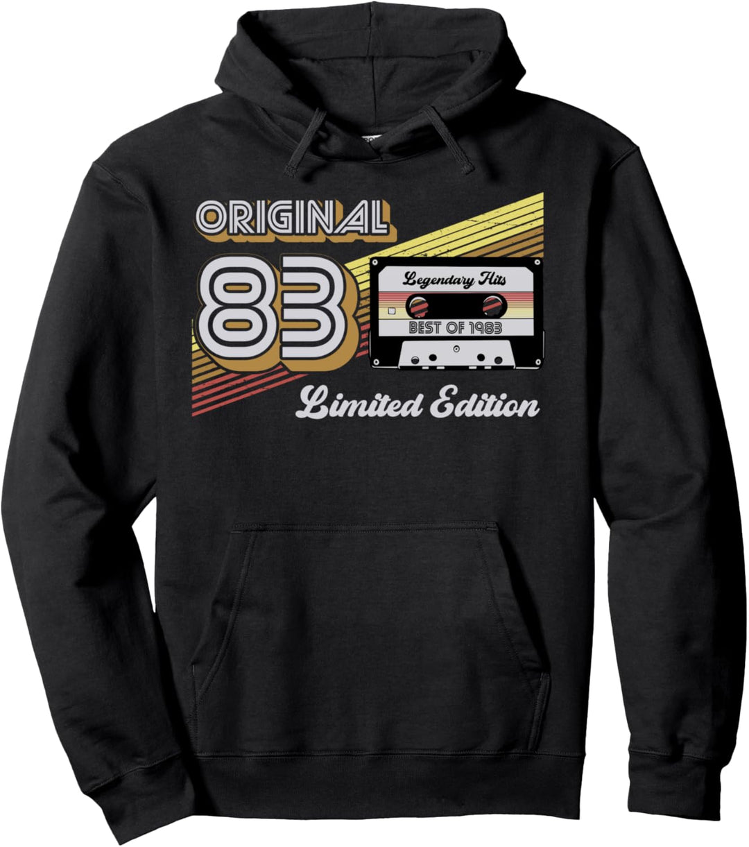 1983 Jahrgang Geburtstag Retro Vintage Herren Damen Geschenk Pullover Hoodie