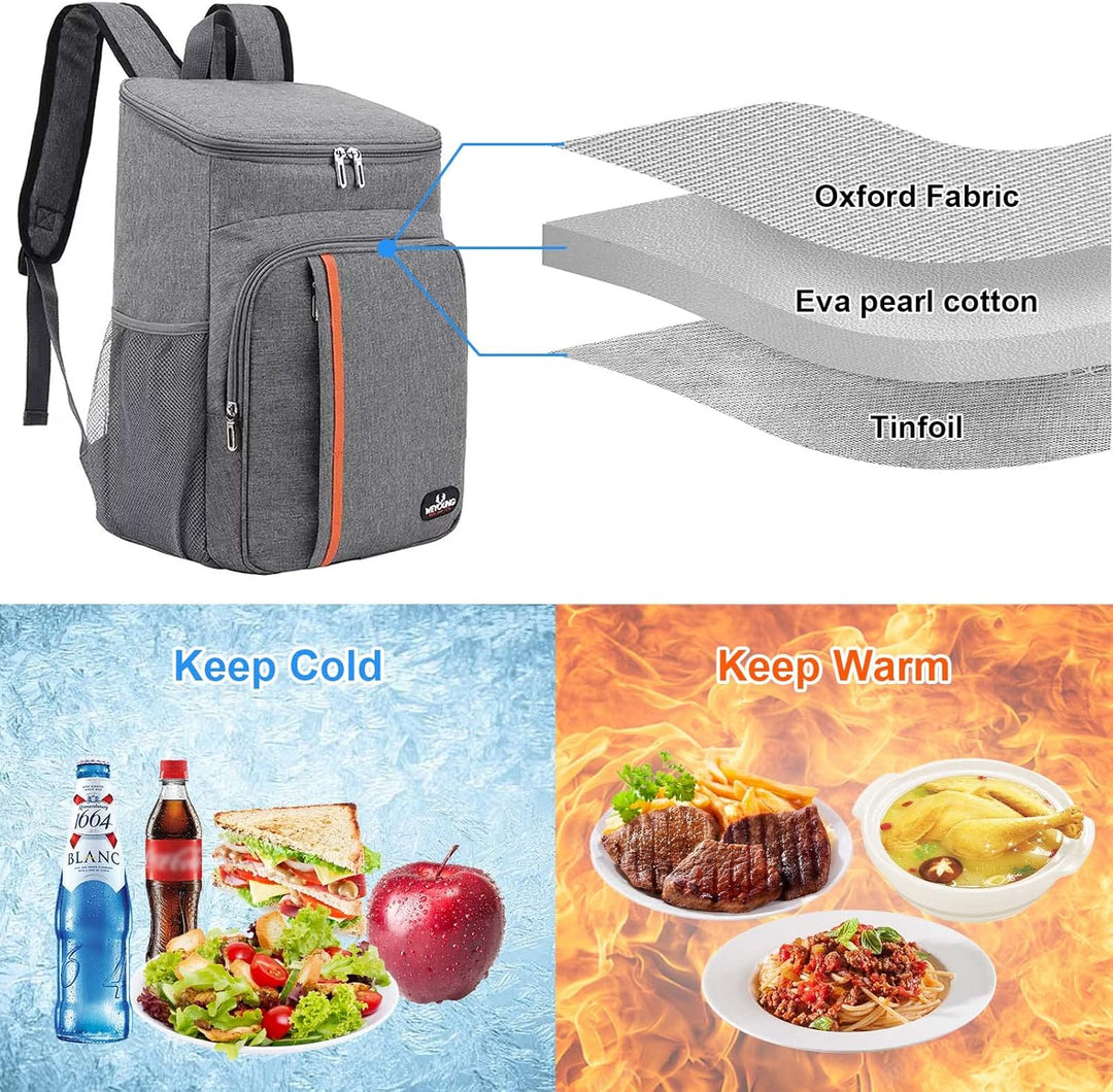 Cozlly 18L Kühlrucksack, Isolierte Kühltasche Rucksack, Thermo Rucksack Gross, Picknick Rucksäcke Au