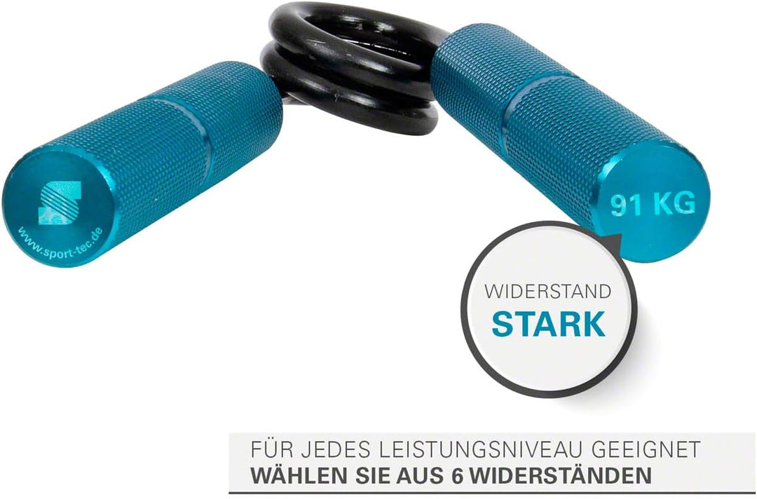 Sport-Tec Handtrainer Fingerhantel Handkrafttrainer Unterarm Trainer Hand D - 200 lbs / 91 kg, Blau,