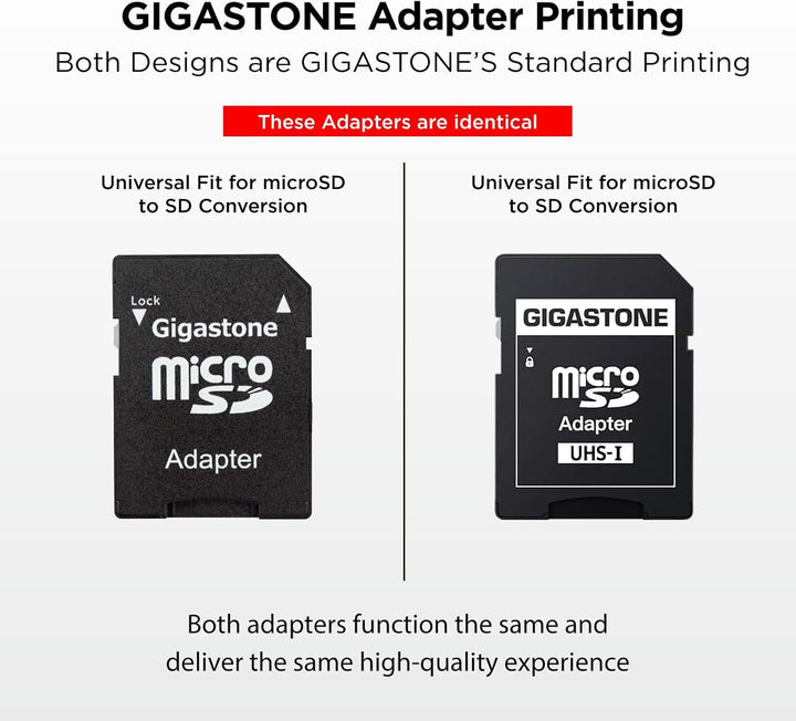 GIGASTONE 16GB MicroSDHC Speicherkarte 2er-Pack + SD Adapter, für Action-Kamera, GoPro, Drohne und T