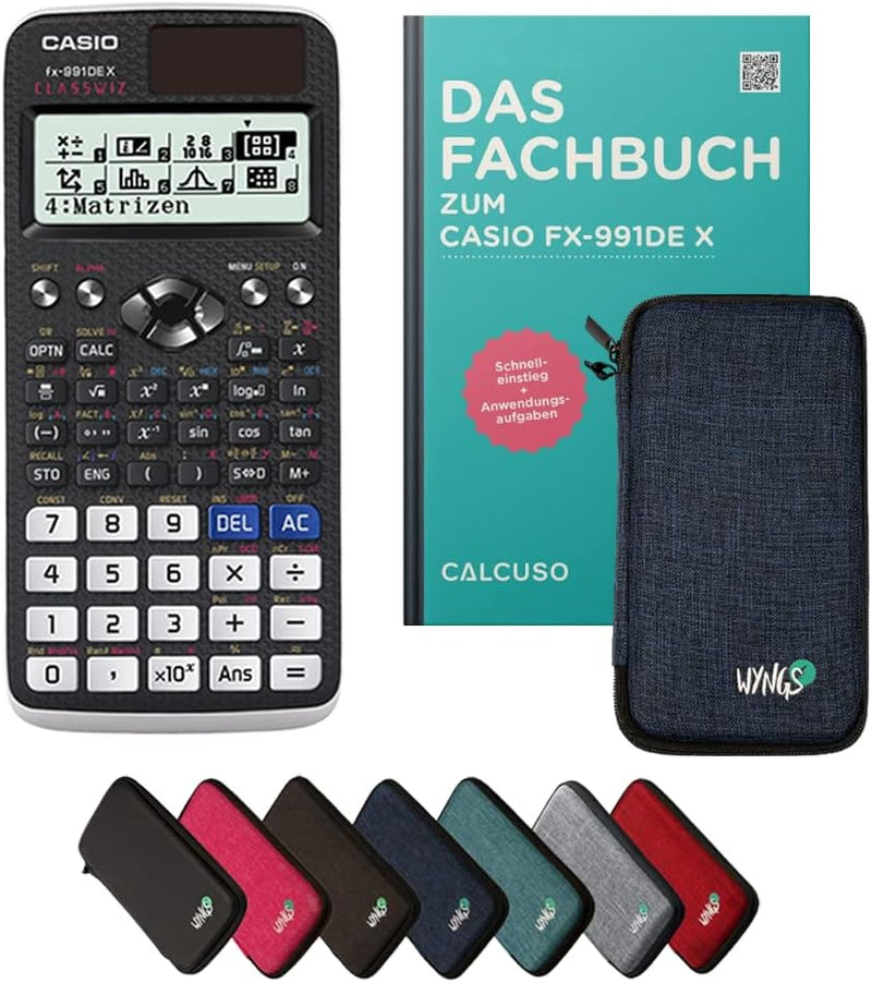 CALCUSO Standardpaket Blau mit Taschenrechner Casio FX-991DE X ClassWiz, Blau