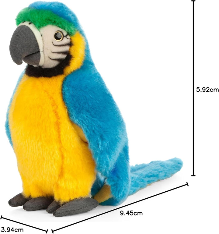 Living Nature Plüsch-Vögel mit Faktenanhänger Ara (24 cm), Ara (24 cm)