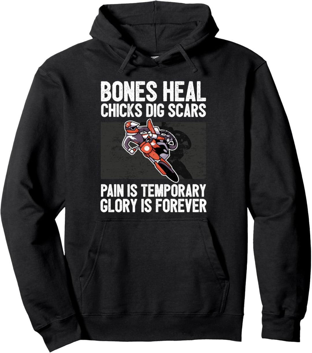 Motocross-Fahrer Motocrossbike Motorrad I Schmerzen Vergehen Pullover Hoodie