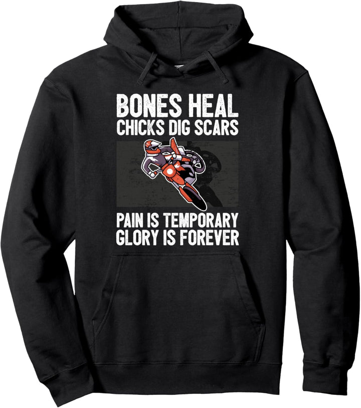 Motocross-Fahrer Motocrossbike Motorrad I Schmerzen Vergehen Pullover Hoodie