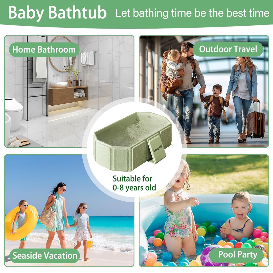 Faltbare Kinderbadewanne – Multifunktionale Badewanne für Dusche, platzsparend und tragbar, ideal fü