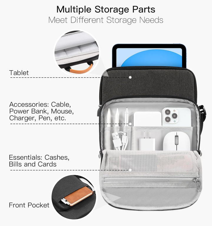 Dadanism 9-11 Zoll Tablet Tasche Hülle, Schultertasche für iPad 9./8./7. Gen 10,2, iPad Air 5/4 10,9